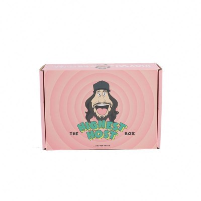 Custom Made Fashion Pink Clamshell Paper Takeout Box For Friends