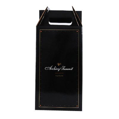 Black Matt Printed Cardboard Box with Handle